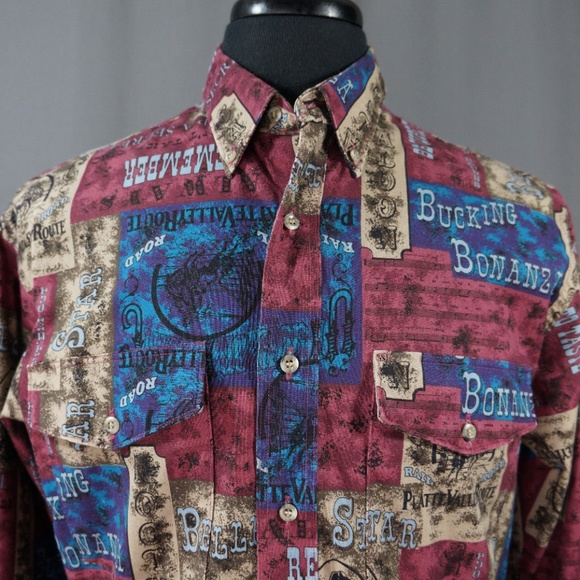 Vintage Wrangler X-Long Tails Men's Western Shirt - Picture 3 of 8